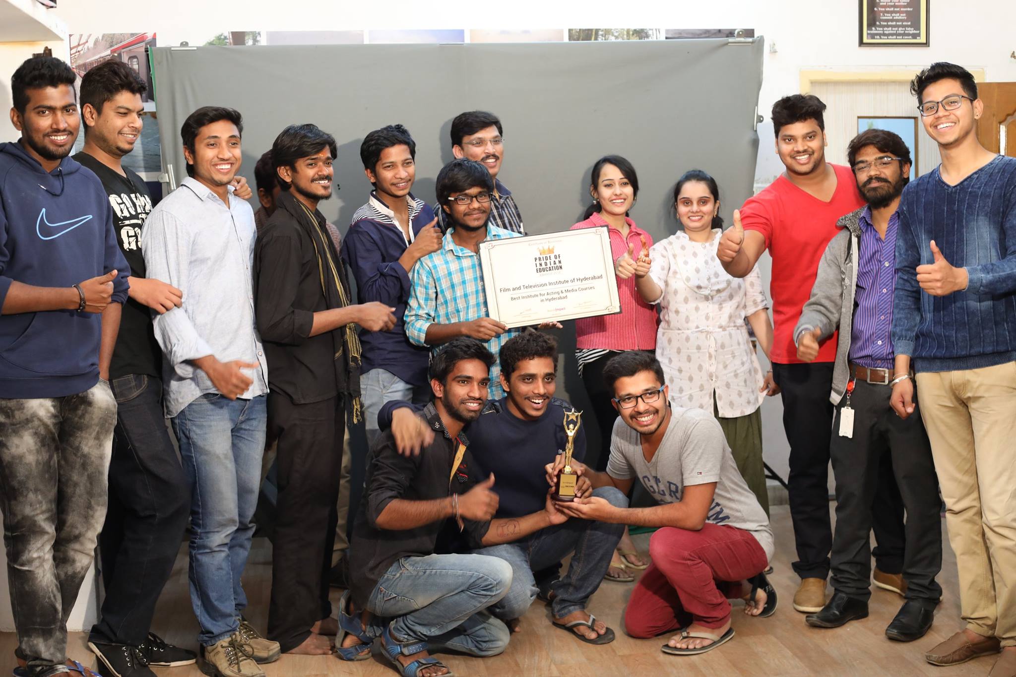FTIH received Best Institute for Acting & Media courses in Hyderabad from Pride of Indian Education award – 2016